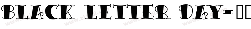 black letter day字体转换